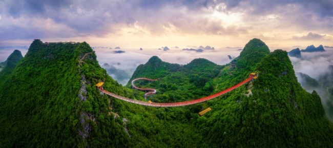 “行旅”阳朔如意峰，360°把喀斯特峰林装进镜头